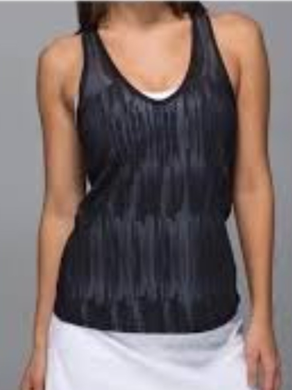Lululemon Ace Tank Black/Scratch Match Black Multi W1L33S Size 8 EUC